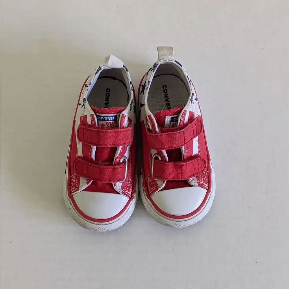 Converse Stars & Stripes Shoes Size 6 Patriotic Sneakers Stars Stripes Flag